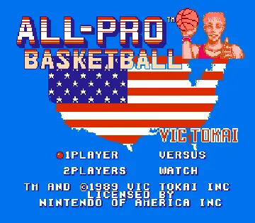 All-Pro Basketball (USA) screen shot title